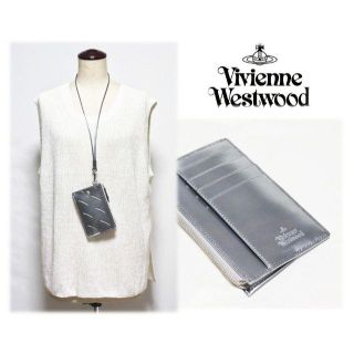 ヴィヴィアンウエストウッド(Vivienne Westwood)の新品【ヴィヴィアンウエストウッド】本革 機能多数 ストラップケース シルバー(名刺入れ/定期入れ)