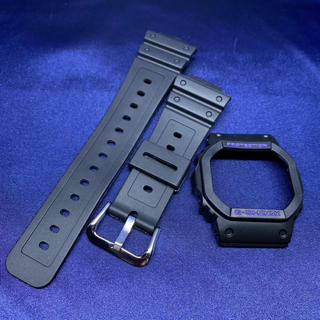 ジーショック(G-SHOCK)の5600系G-SHOCK用 互換ベゼル&バンドセット ブラック×パープル(腕時計(デジタル))