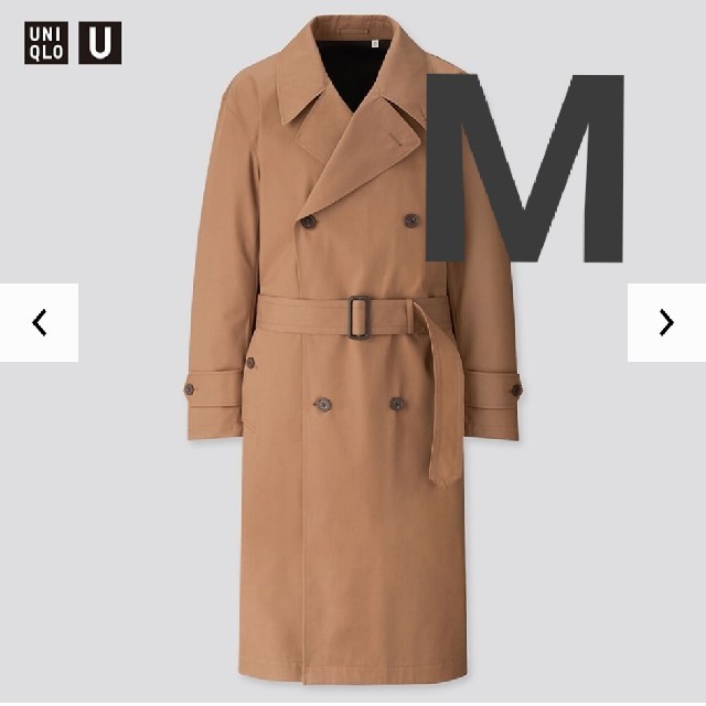 新品未使用】UNIQLO U ブロックテックトレンチコート Mサイズ ブラウン