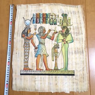 2022新入荷 □希少□古代エジプトパビルス絵画□肉筆□復刻版□工芸品 激安通販のセール ■希少■古代エジプトパビルス絵画■肉筆■復刻版■工芸品■本物パビルス使用 絵画/タペストリ