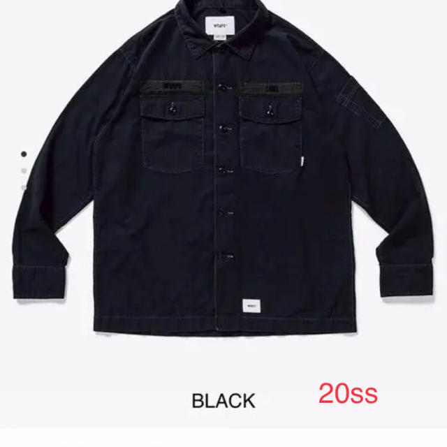 WTAPS 2020SS BUDS LS BLACK サイズ01 バッズシャツ