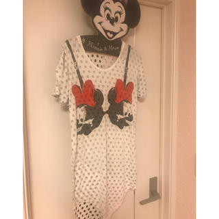 ディズニー(Disney)のアンドエー♡ミニーちゃんブラジャー♡ディズニー　Ｔシャツワンピベリーベリーミニー(Tシャツ(半袖/袖なし))
