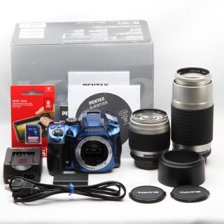 ペンタックス(PENTAX)の★心踊るクリスタルブルー★ペンタックスK-30大迫力300mmダブルレンズセット(デジタル一眼)