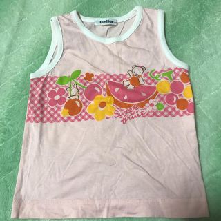 ファミリア(familiar)のファミリア　110 タンクトップ  リアちゃん　ピンク(Tシャツ/カットソー)