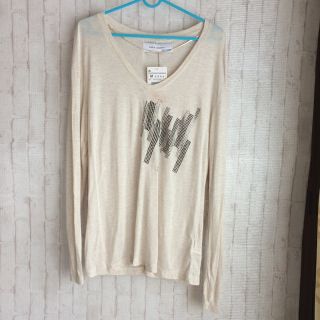 ザラ(ZARA)のZARA  長袖カットソー  ベージュ サイズM&グレーカットソー２点セット(カットソー(長袖/七分))