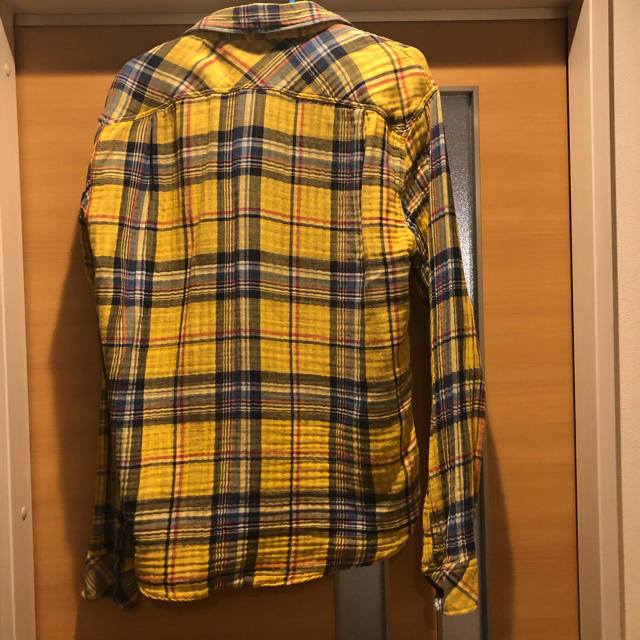 BACK NUMBER(バックナンバー)のチェックシャツ  イエロー  黄色  レディース レディースのトップス(シャツ/ブラウス(長袖/七分))の商品写真