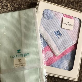 クレージュ(Courreges)のCourreges クレージュ　タオルハンカチ　ハンカチ(ハンカチ)