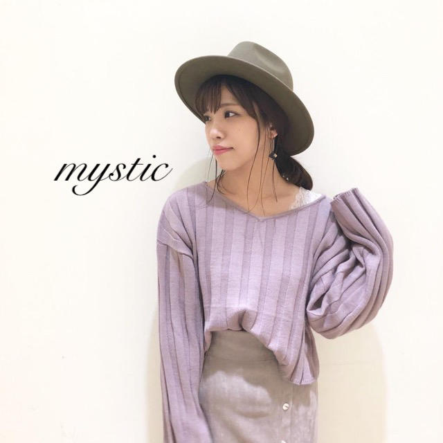 mystic(ミスティック)の新品❁﻿ミスティック　ワイドリブ ショートニット レディースのトップス(ニット/セーター)の商品写真