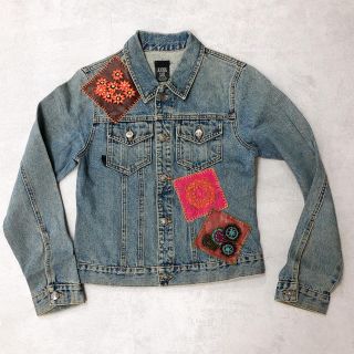 アナスイ(ANNA SUI)のANNA SUI フラワー刺繍Gジャン デニムジャケット(Gジャン/デニムジャケット)