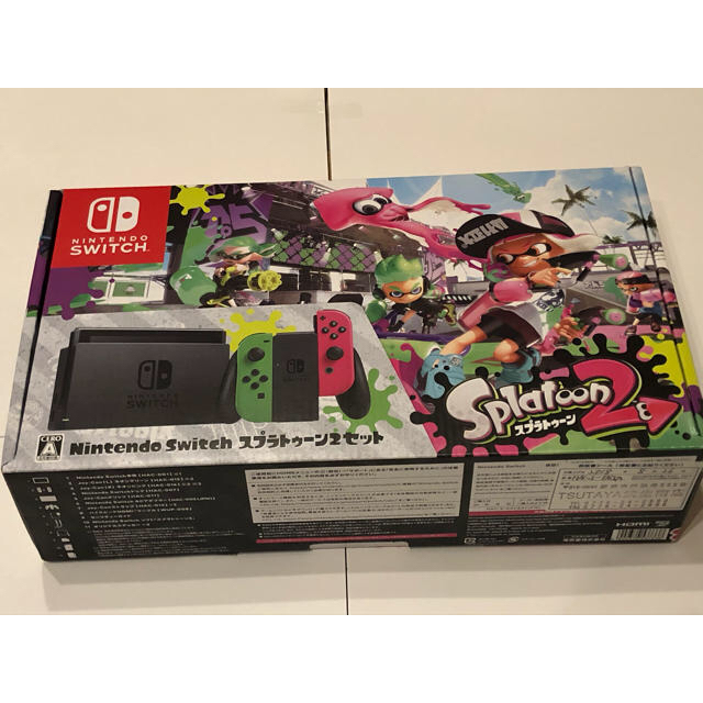 Nintendo Switch(ニンテンドースイッチ)の中古　任天堂swicth スプラトゥーン2セット エンタメ/ホビーのゲームソフト/ゲーム機本体(家庭用ゲーム機本体)の商品写真