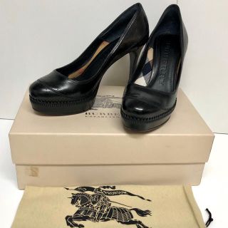 バーバリー(BURBERRY)のnaomi様専用☆バーバリー黒ハイヒール23cm 美品(ハイヒール/パンプス)