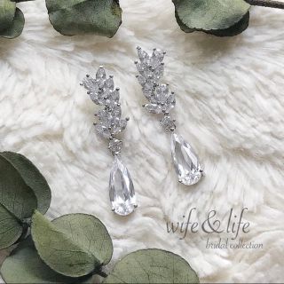 ジルコニアピアス ビジューピアス  ウェディング 結婚式(ピアス)