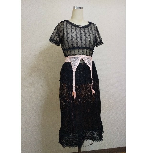 Lochie(ロキエ)のvintage French roman Flower mesh top  レディースのトップス(カットソー(半袖/袖なし))の商品写真