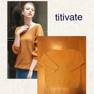 ティティベイト(titivate)のtitivate Vネックビッグドルマン(ニット/セーター)