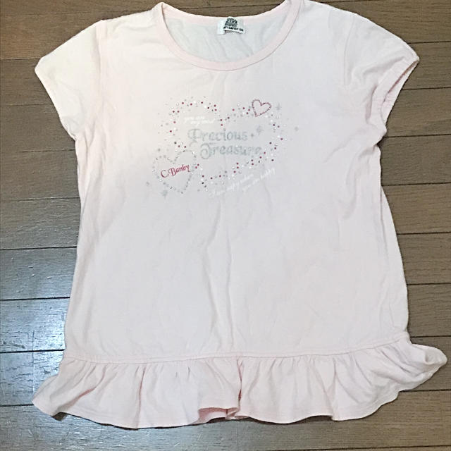 CROWN BANBY(クラウンバンビ)のピンクのTシャツ キッズ/ベビー/マタニティのキッズ服女の子用(90cm~)(Tシャツ/カットソー)の商品写真