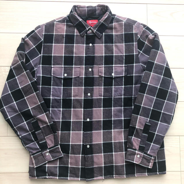 Supreme 18AW Quilted Faded Plaid Shirt M