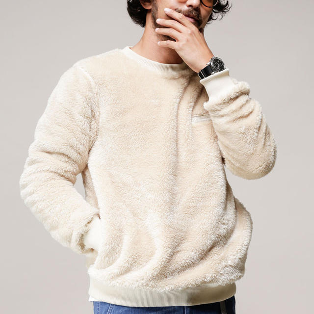 Champion/別注 CREW NECK Sherpa Fleece