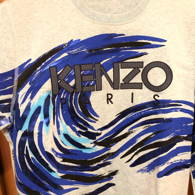 KENZO(ケンゾー)のKENZO スウェットパーカー　ブルー　Mサイズ メンズのトップス(スウェット)の商品写真