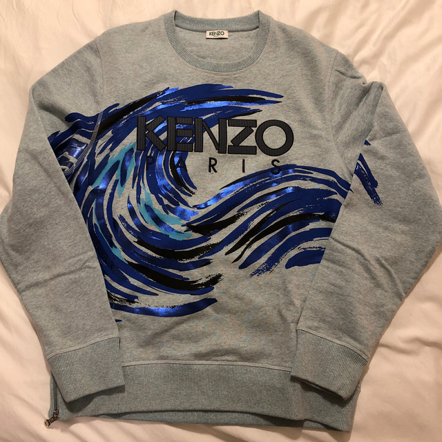 KENZO(ケンゾー)のKENZO スウェットパーカー　ブルー　Mサイズ メンズのトップス(スウェット)の商品写真