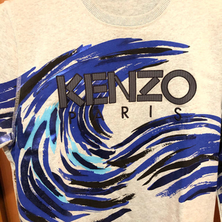 ケンゾー(KENZO)のKENZO スウェットパーカー　ブルー　Mサイズ(スウェット)