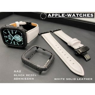 アップルウォッチ(Apple Watch)のソリッドレザーx AA2カスタムカバーセット■アップルウォッチ40mm44mm用(腕時計)