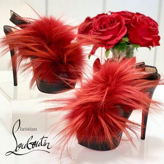 クリスチャンルブタン(Christian Louboutin)の828 未使用 クリスチャンルブタン ファー サンダル(サンダル)