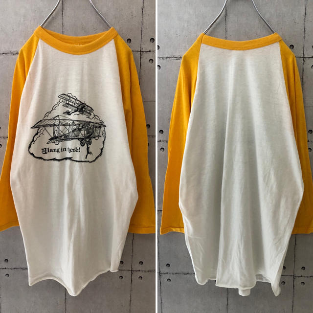 激レア70sヴィンテージUSA製 STEDMANラグランTシャツ 7分袖 ロンt - T