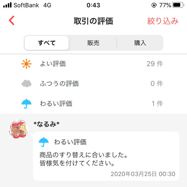 その他悪い評価の説明について