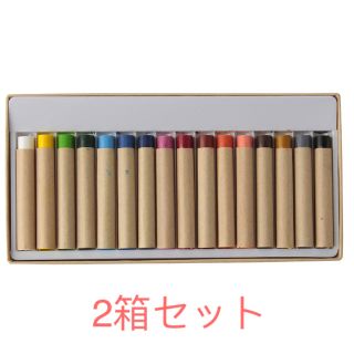 ムジルシリョウヒン(MUJI (無印良品))の新品　MUJI 布描きクレヨン １６色 2箱セット(クレヨン/パステル)