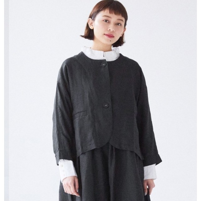 nest Robe(ネストローブ)の新品　ディージーワイ　リネンオックス　ジャケット レディースのジャケット/アウター(ノーカラージャケット)の商品写真