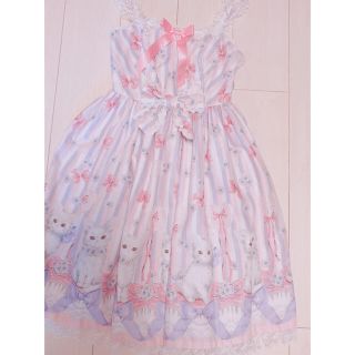 アンジェリックプリティー(Angelic Pretty)のangelic pretty Fleur Cat jsk 新品　ロリィタ(ひざ丈ワンピース)