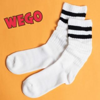 ウィゴー(WEGO)の【新品】WEGO wego ウィゴー／黒ラインM／クシュクシュソックス 靴下(ソックス)