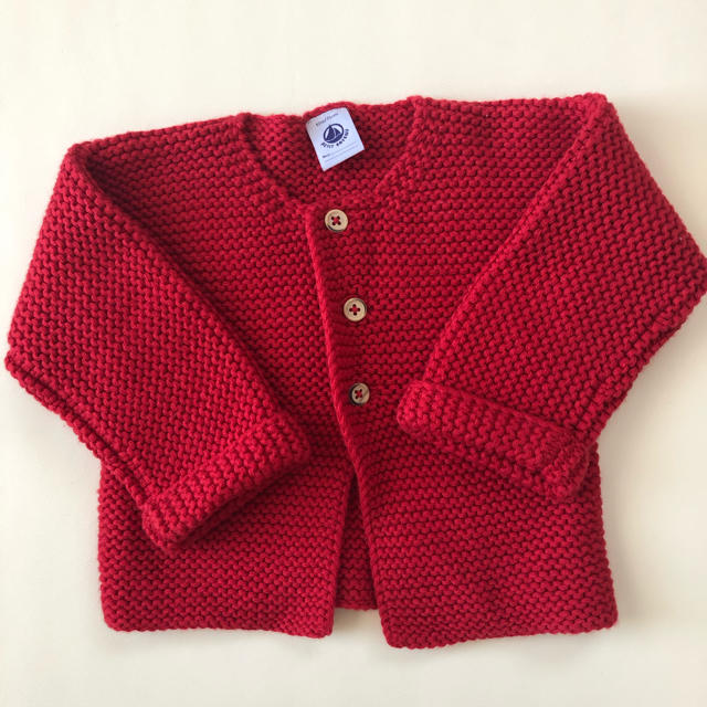 PETIT BATEAU(プチバトー)のプチバトー 定番ベビー 12m キッズ/ベビー/マタニティのベビー服(~85cm)(カーディガン/ボレロ)の商品写真