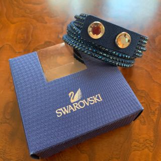 スワロフスキー(SWAROVSKI)のりーなさま専用　スワロフスキー　ブレスレット　スレイク　ブルー　ネイビー(ブレスレット/バングル)