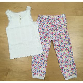 サニーランドスケープ(SunnyLandscape)のお値下げ 女の子 130㎝ 未使用ノースリーブ スパッツセット(Tシャツ/カットソー)