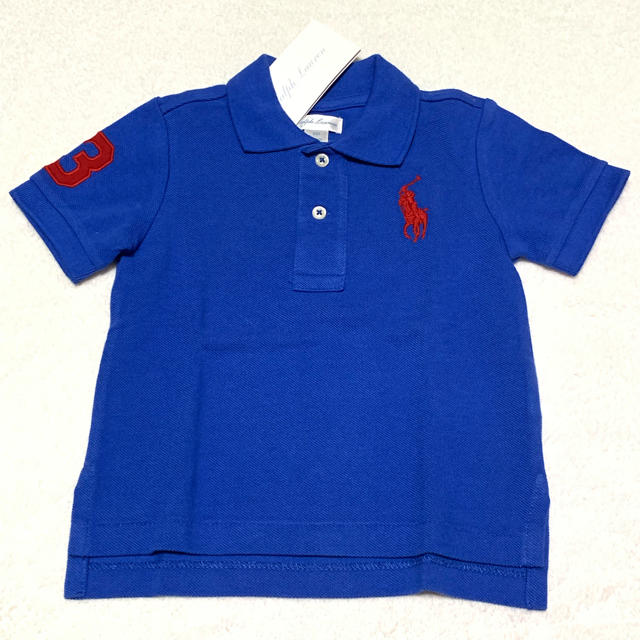 Ralph Lauren(ラルフローレン)の新品✨ビッグポニー ポロシャツ / ブルー 12M/80 キッズ/ベビー/マタニティのベビー服(~85cm)(Ｔシャツ)の商品写真