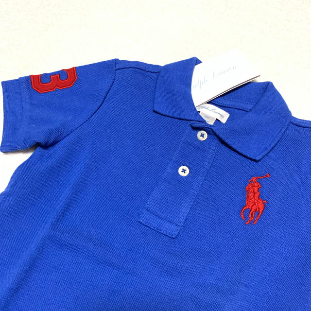 Ralph Lauren(ラルフローレン)の新品✨ビッグポニー ポロシャツ / ブルー 12M/80 キッズ/ベビー/マタニティのベビー服(~85cm)(Ｔシャツ)の商品写真