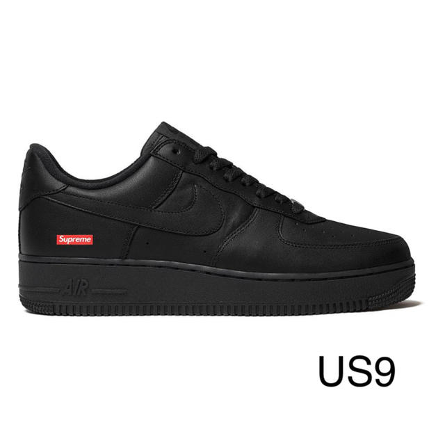 Supreme/Nike Air Force 1 Black 黒 US9 27