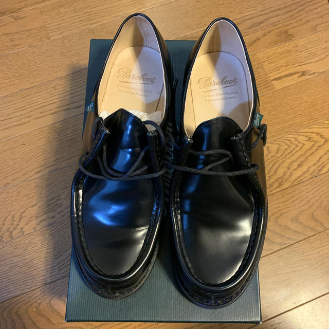 Paraboot(パラブーツ)のゆ–−–わ−–き様専用　パラブーツ　ミカエル　ガラスレザー メンズの靴/シューズ(ブーツ)の商品写真