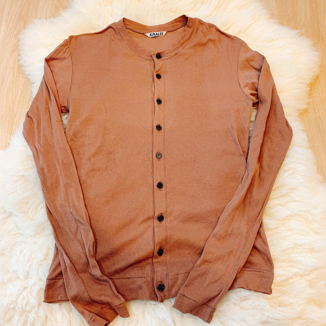 HIGH GAUGE SHEER RIB CREW NECK CARDIGAN