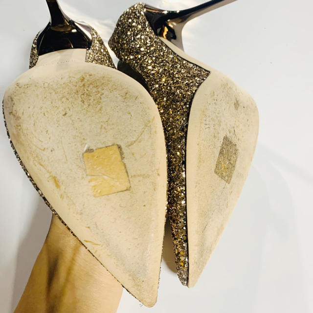 JIMMY CHOO グリッターパンプス ゴールド ハイヒール/パンプス JIMMY CHOO グリッターパンプス ゴールド ハイヒール/パンプス