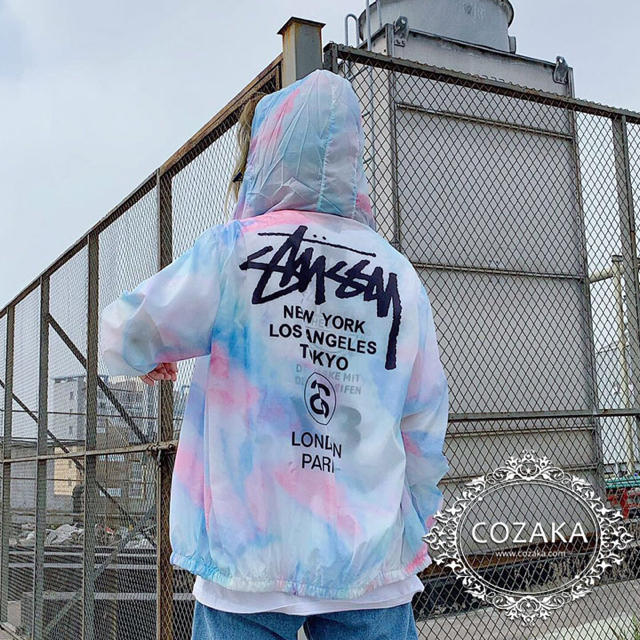 STUSSY - ステューシー♡ピンクグラデーションUVカットパーカー STUSSY - ステューシー♡ピンクグラデーションUVカットパーカー