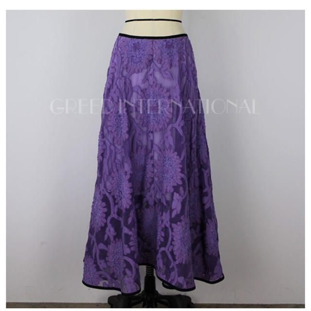 GREED - GREED FLOWER PATTERN JACQUARD スカート