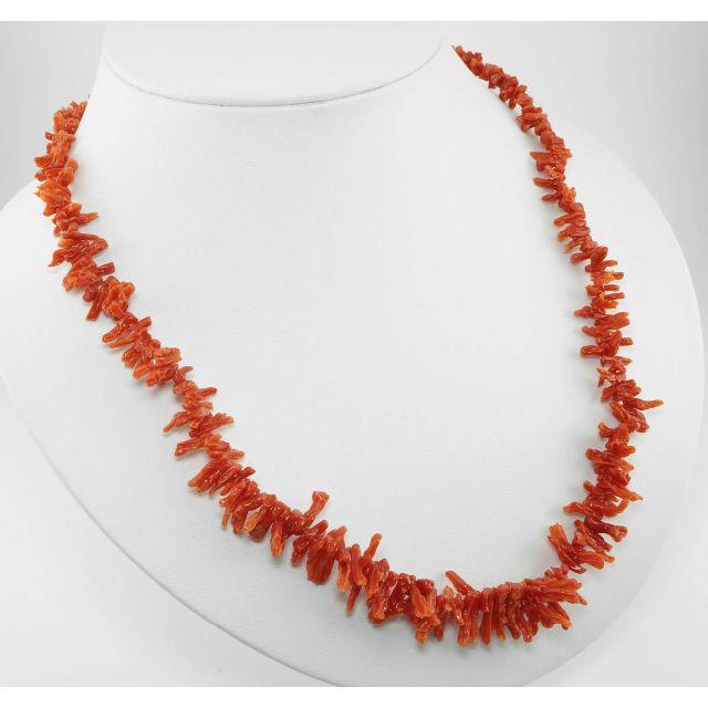 【未使用品／新品】天然赤サンゴ 52cm 20.6g SV ネックレス レディースのアクセサリー(ネックレス)の商品写真
