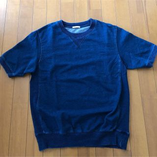 ジーユー(GU)の値下げ！！guメンズ半袖デニムスウェットTシャツ Sサイズ(Tシャツ/カットソー(半袖/袖なし))