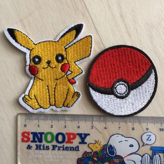 ポケモン(ポケモン)のポケモン アイロンワッペン ピカチュウとモンスターボールセット(各種パーツ)