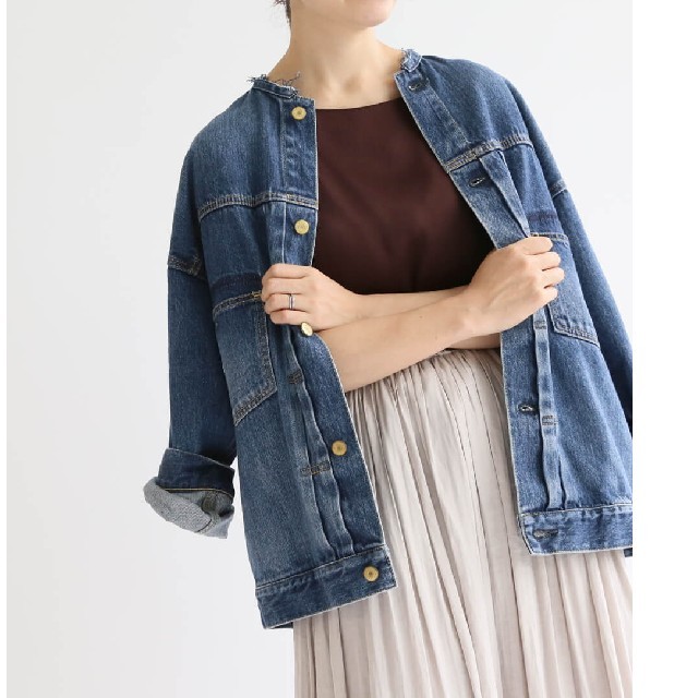 IENA - IENA【イエナ】☆リメイクルーズデニムブルゾン 新品38の通販