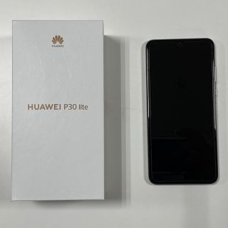 HUAWEI P30lite 128GBホワイト 中古 +microSD64GB(スマートフォン本体)