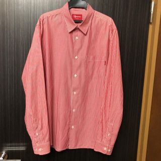 シュプリーム(Supreme)のSupreme ストライプシャツ　赤系　M(シャツ)