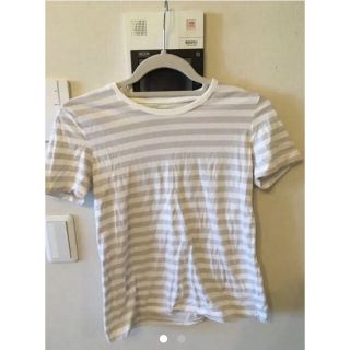 ムジルシリョウヒン(MUJI (無印良品))の無印　天竺編みクルーネック　ボーダーTシャツ(Tシャツ(半袖/袖なし))